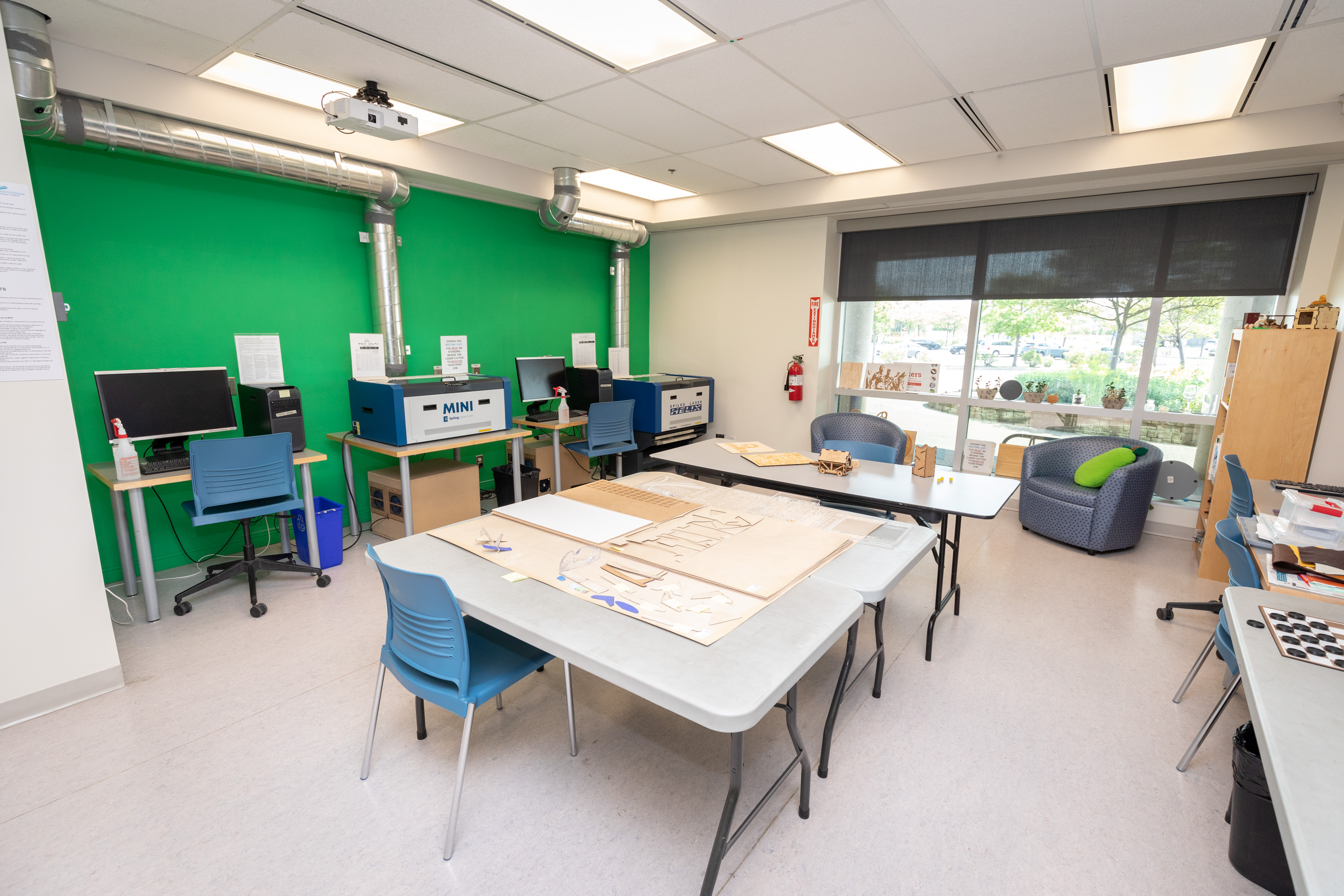 Imagine Space view of worktables and equipment