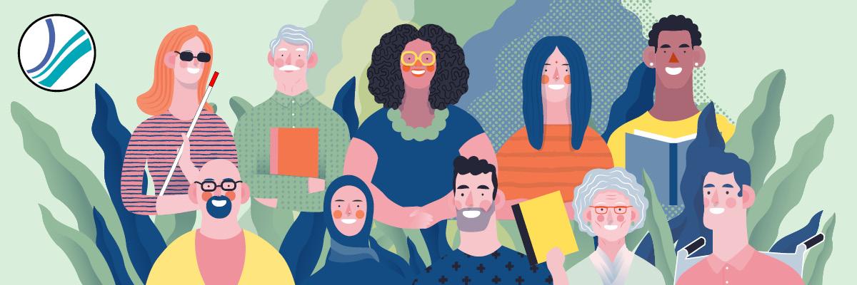 Logo OPL et un groupe illustré de 10 personnes