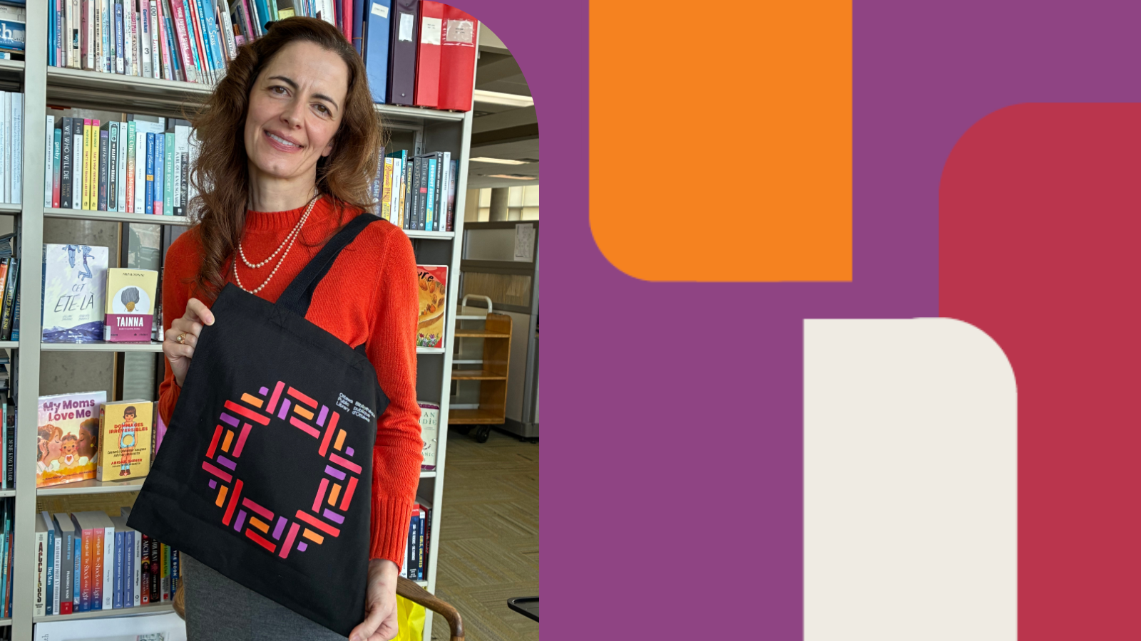 Sonia with New Branded Tote Bag